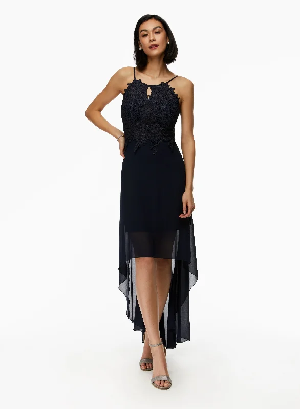 Everyday Fashion High Low Keyhole Detail Dress