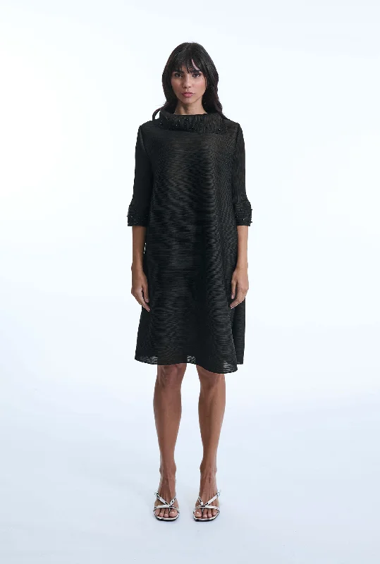 Woman Clothing Black Embellished Dress