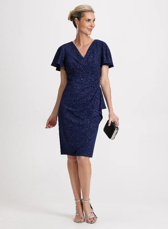 Sustainable Women's Clothing Wrap-Style Shimmering Dress
