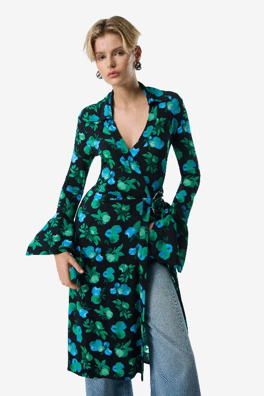 Popular Collection C-Logo Print Wrap Blouse Dress