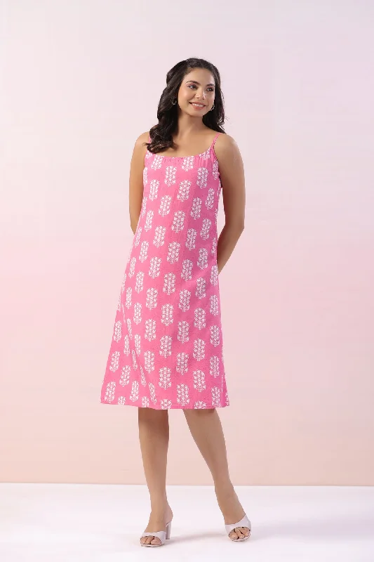 Women's Outerwear Apparel Freesia Pink Motif Russian Dress