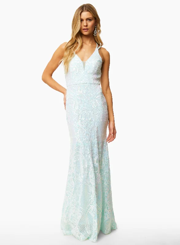 Women's Clothing Sets Sequin Detail Mermaid Dress