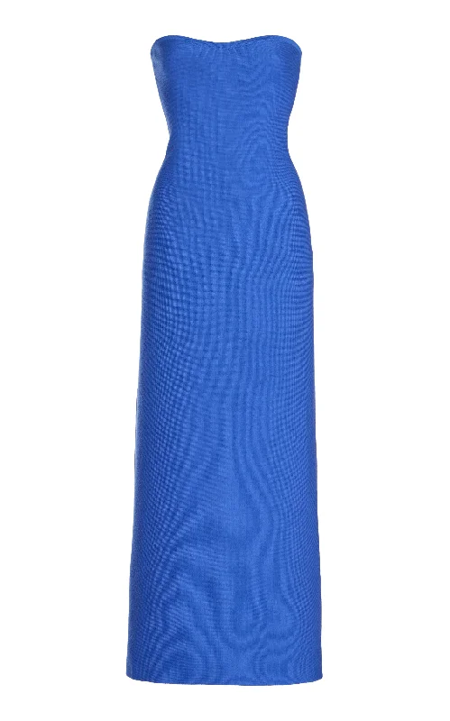 Women's Elegant Clothing Sets Calderon Knit Maxi Dress in Sapphire Merino Wool Cashmere Women's Elegant Clothing Sets Calderon Knit Maxi Dress in Sapphire Merino Wool Cashmere