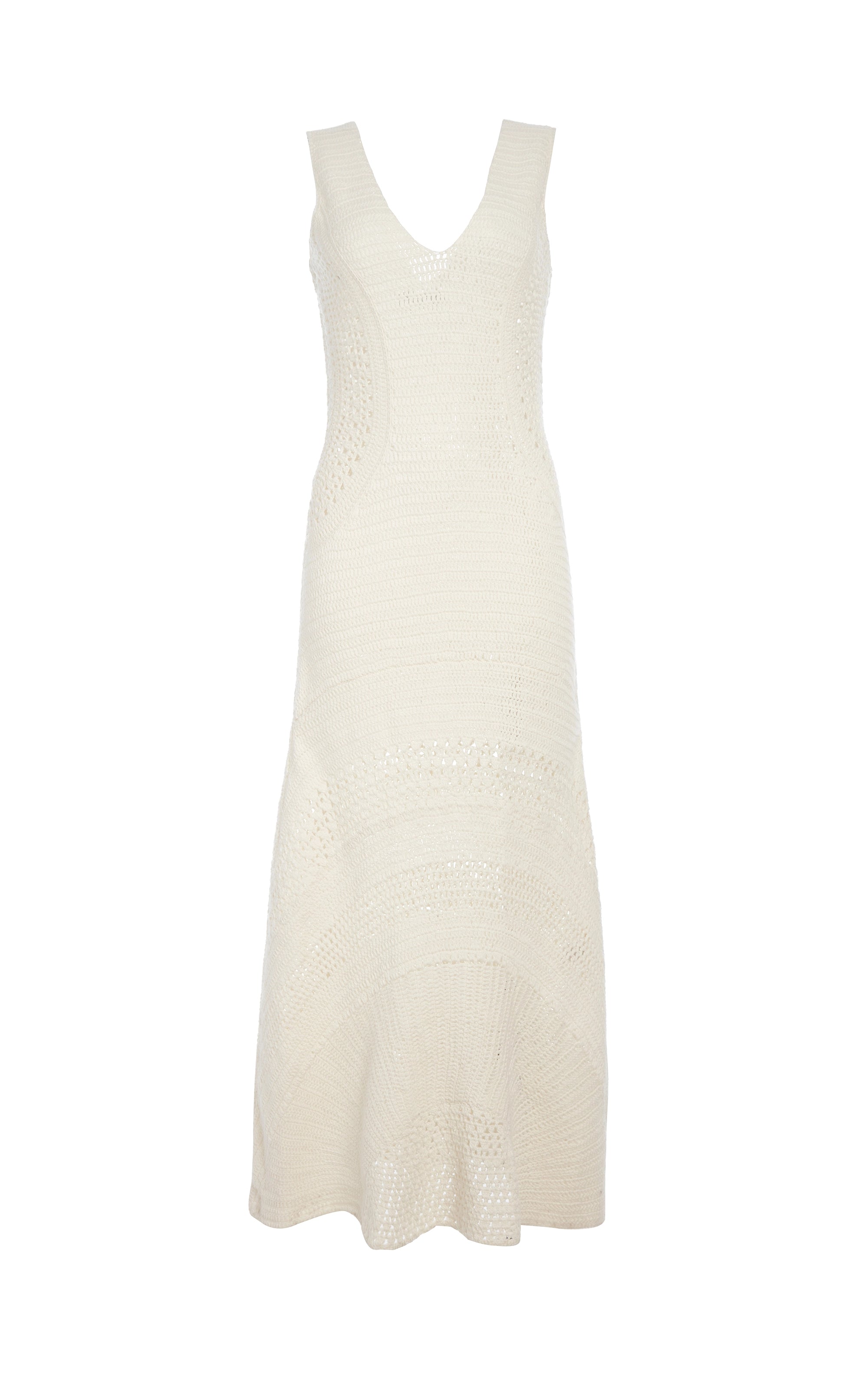 Sale Clothes Online Ocon Crochet Dress in Ivory Wool Cashmere
