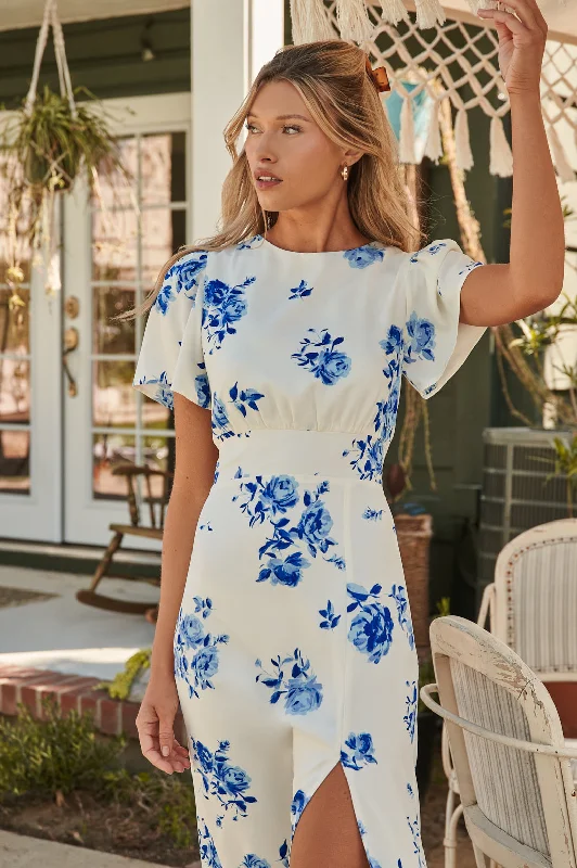 Sharlene Bloom Floral Midi Dress