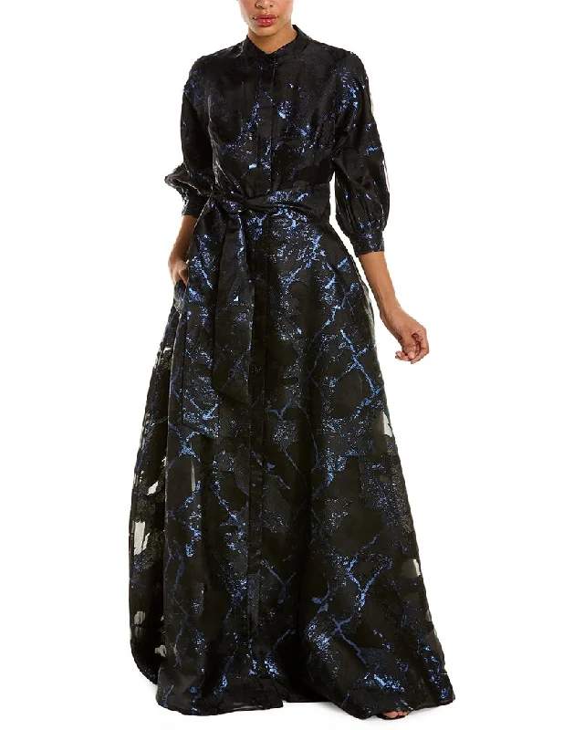Women's Clothing For Everyday Wear Teri Jon by Rickie Freeman Jacquard A-line Gown Women's Clothing For Everyday Wear Teri Jon by Rickie Freeman Jacquard A-line Gown