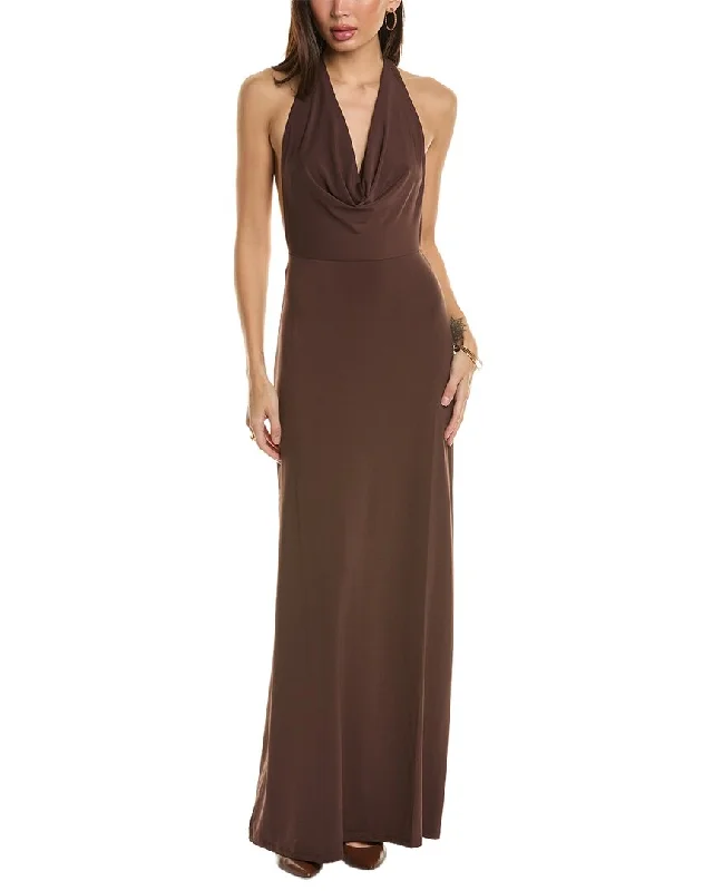 WeWoreWhat Cowl Halter Maxi Dress