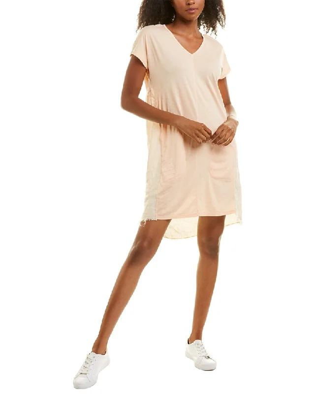 XCVI Glennon V-Neck Linen Panel Dress