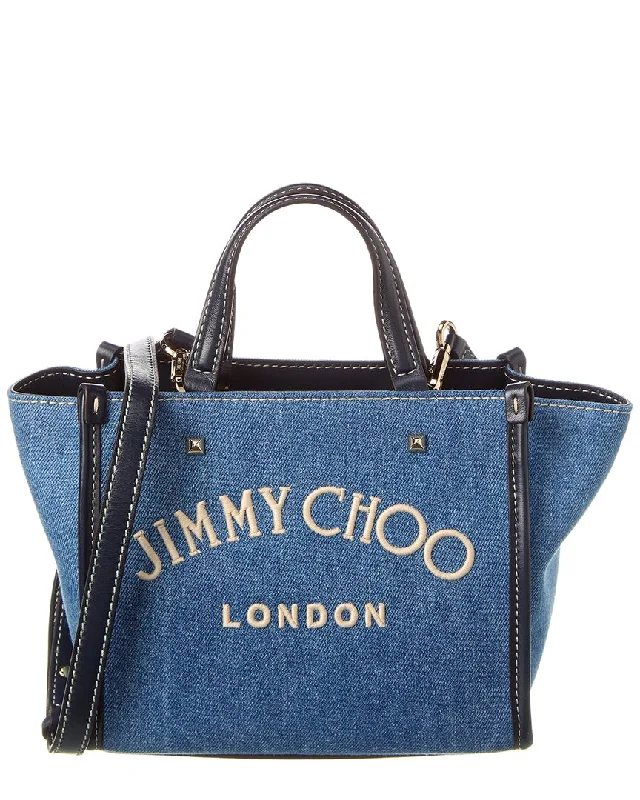 Jimmy Choo Varenne London Denim & Leather Tote