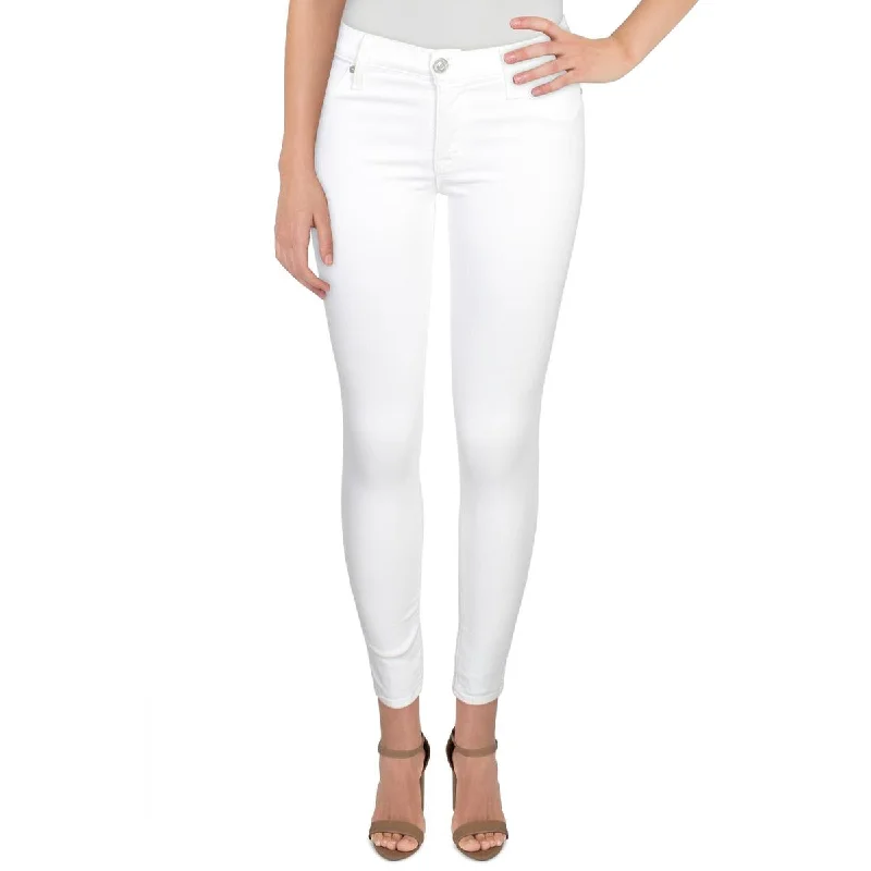 Natalie Womens Mid Rise Crop Skinny Jeans