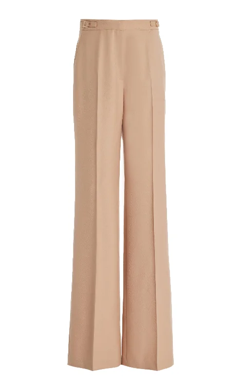 Vesta Pant in Camel Virgin Wool Twill